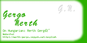 gergo merth business card